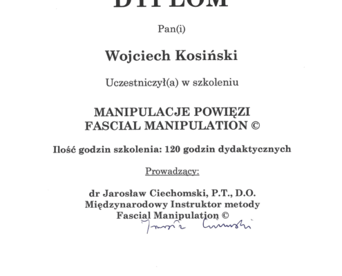 Dyplom ze szkolenia